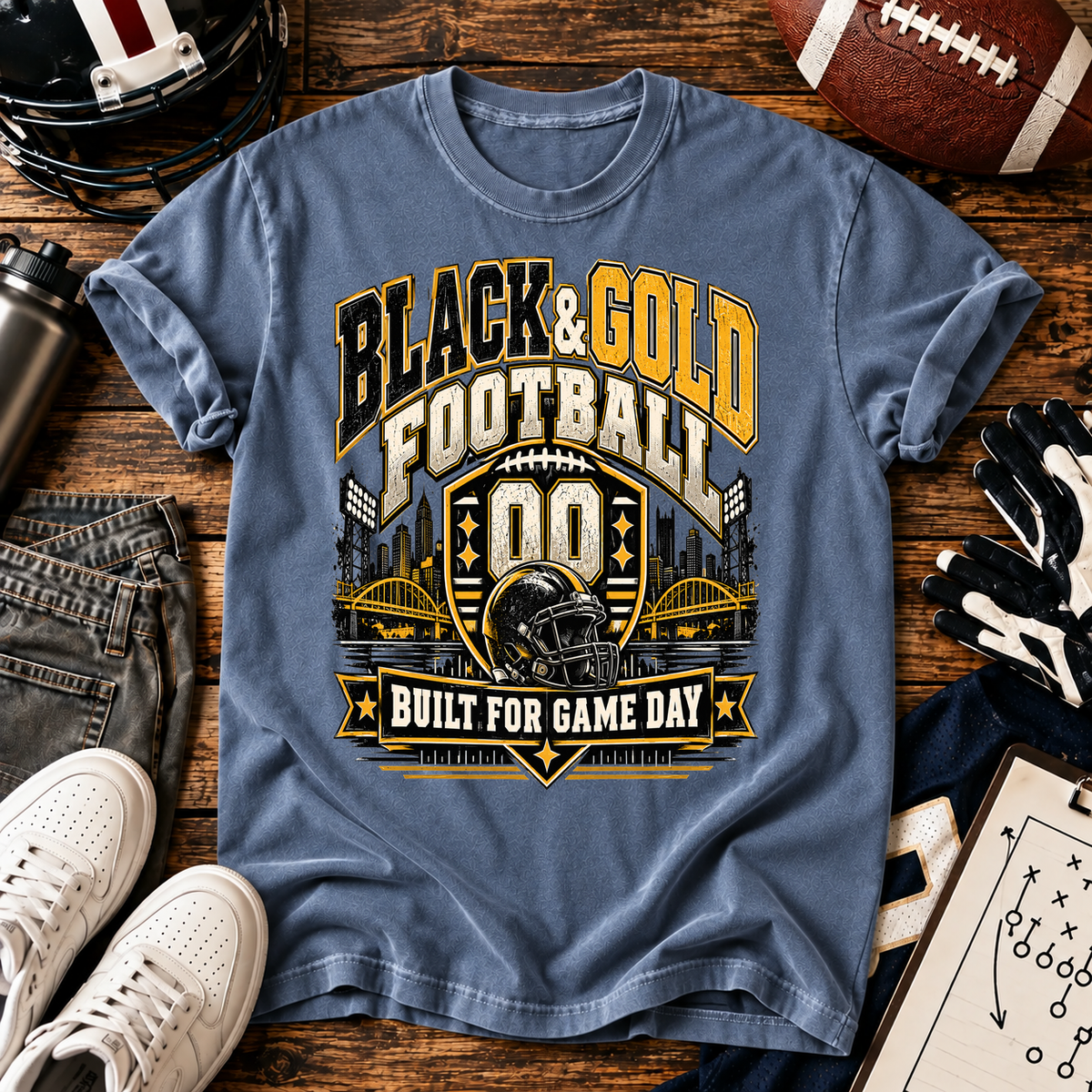 Black Gold Football T-shirt