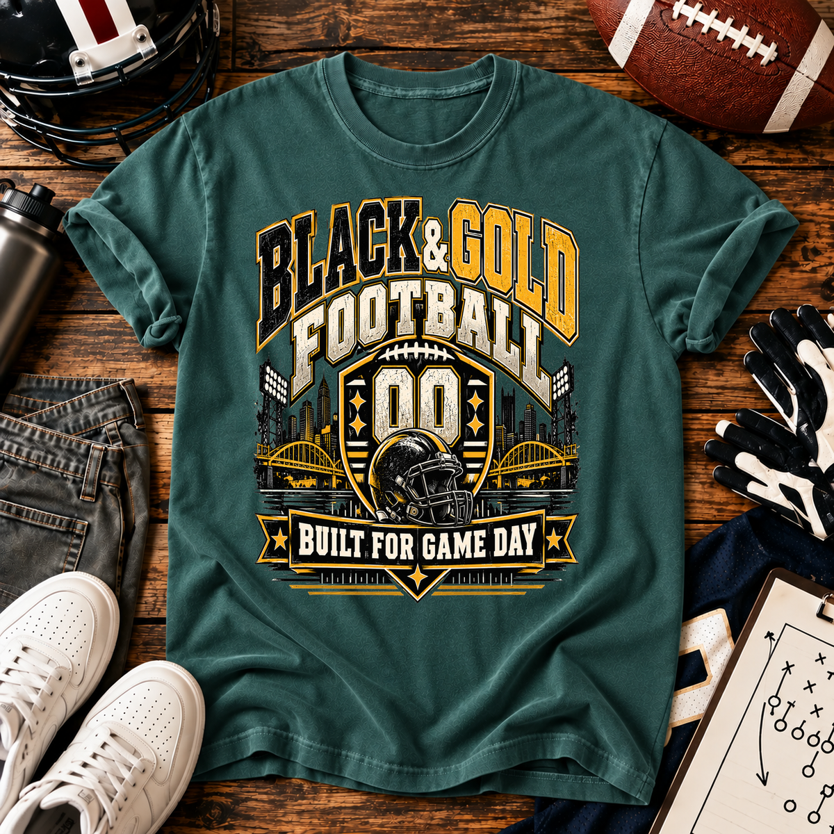 Black Gold Football T-shirt