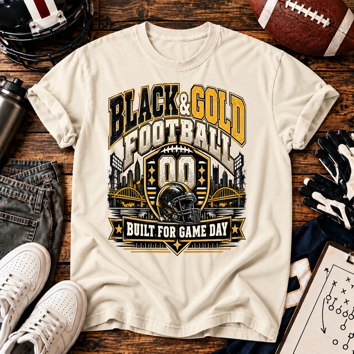 Black Gold Football T-shirt