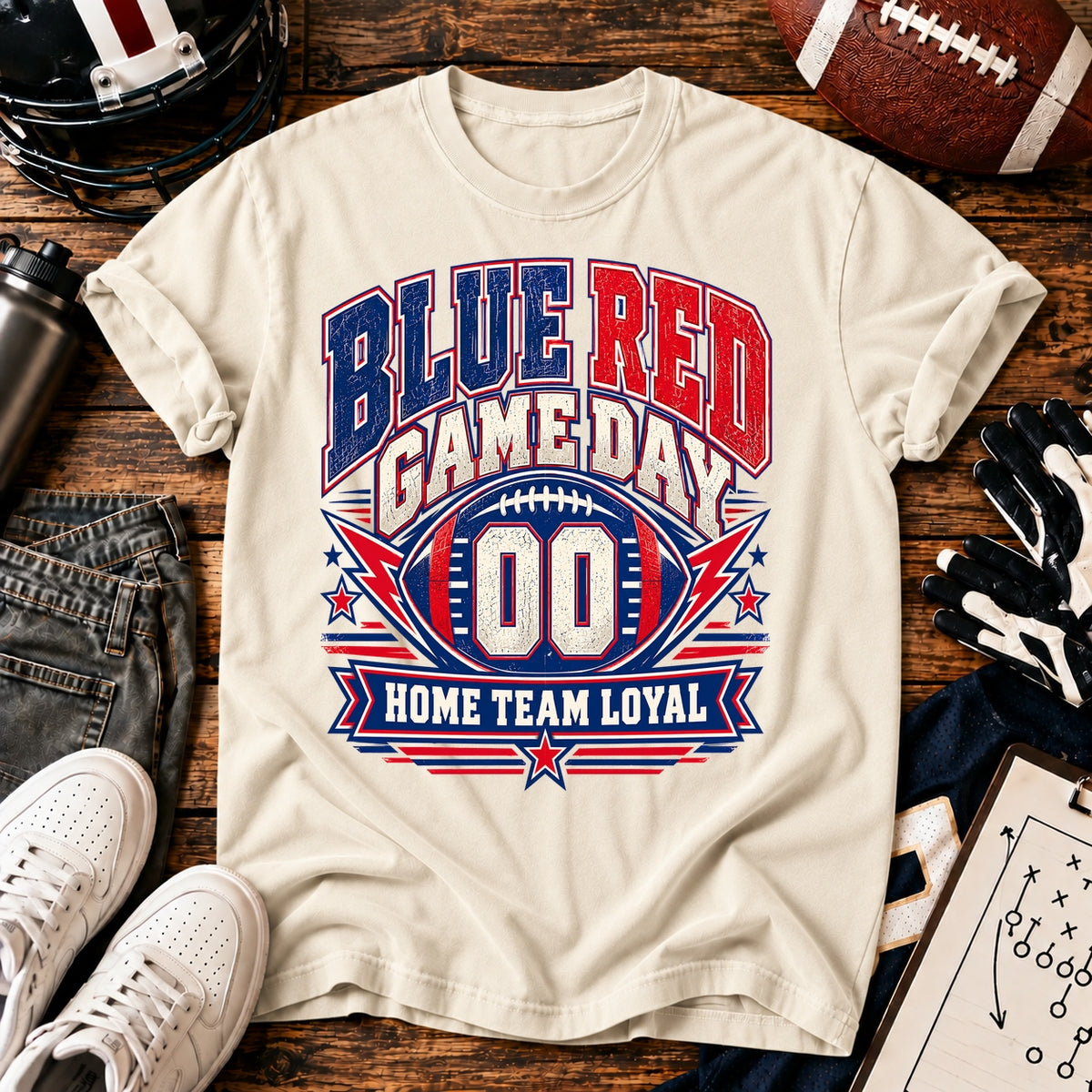 Blue Red Game Day T-shirt