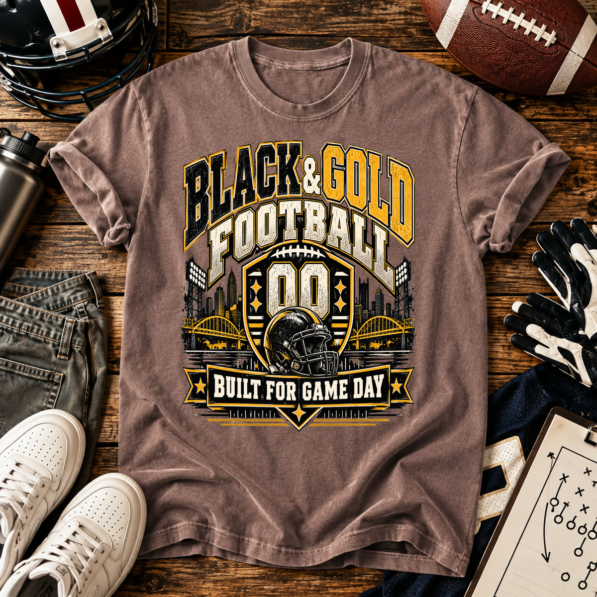 Black Gold Football T-shirt