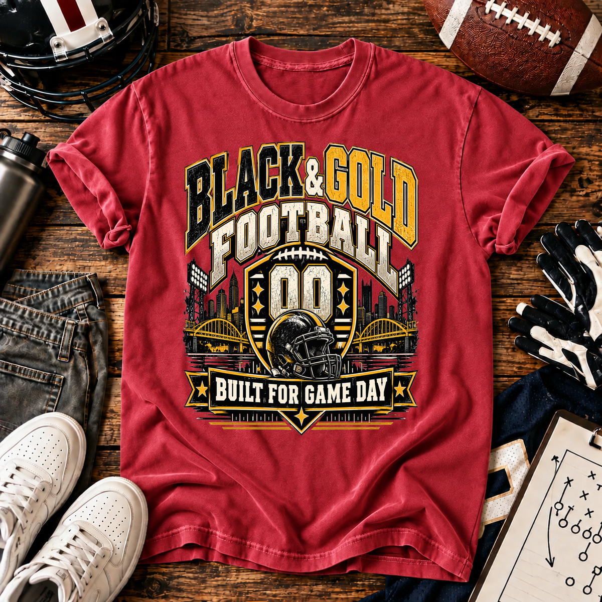 Black Gold Football T-shirt