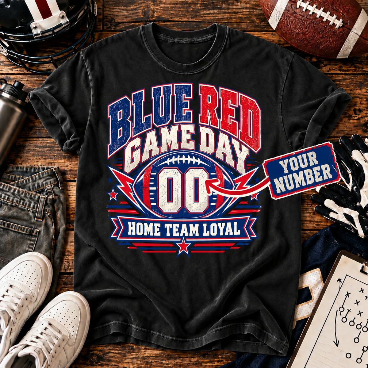 Blue Red Game Day T-shirt