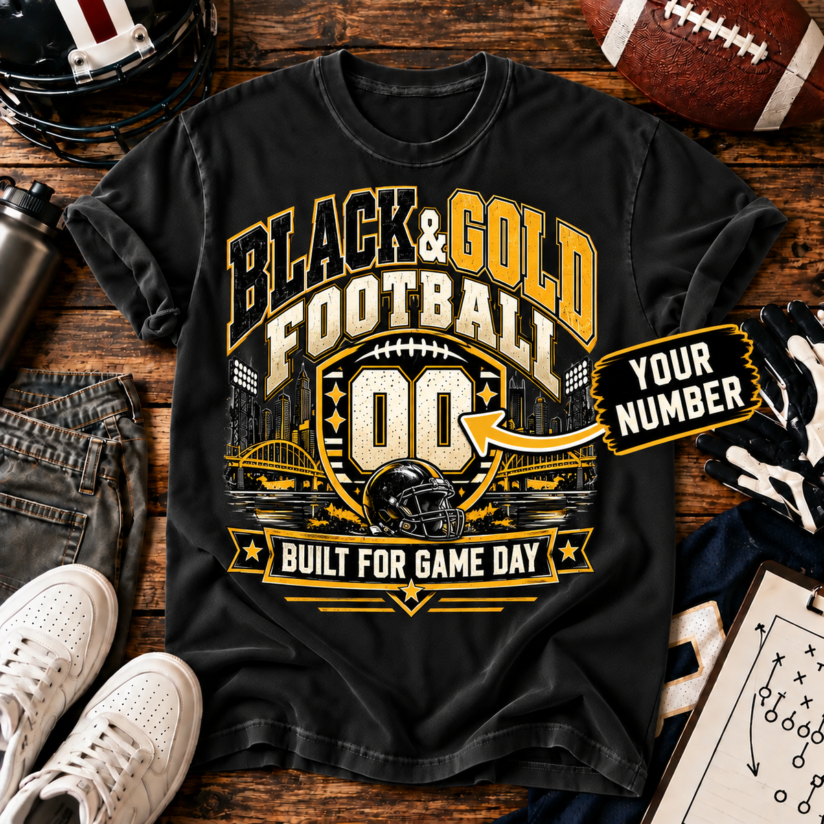 Black Gold Football T-shirt