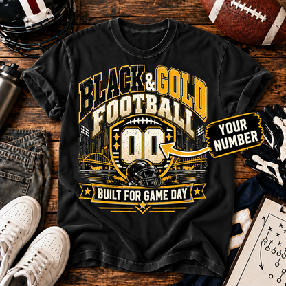 Black Gold Football T-shirt