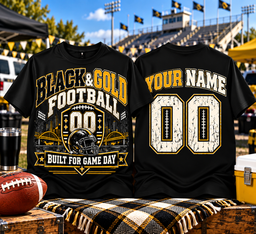 Black Gold Football T-shirt